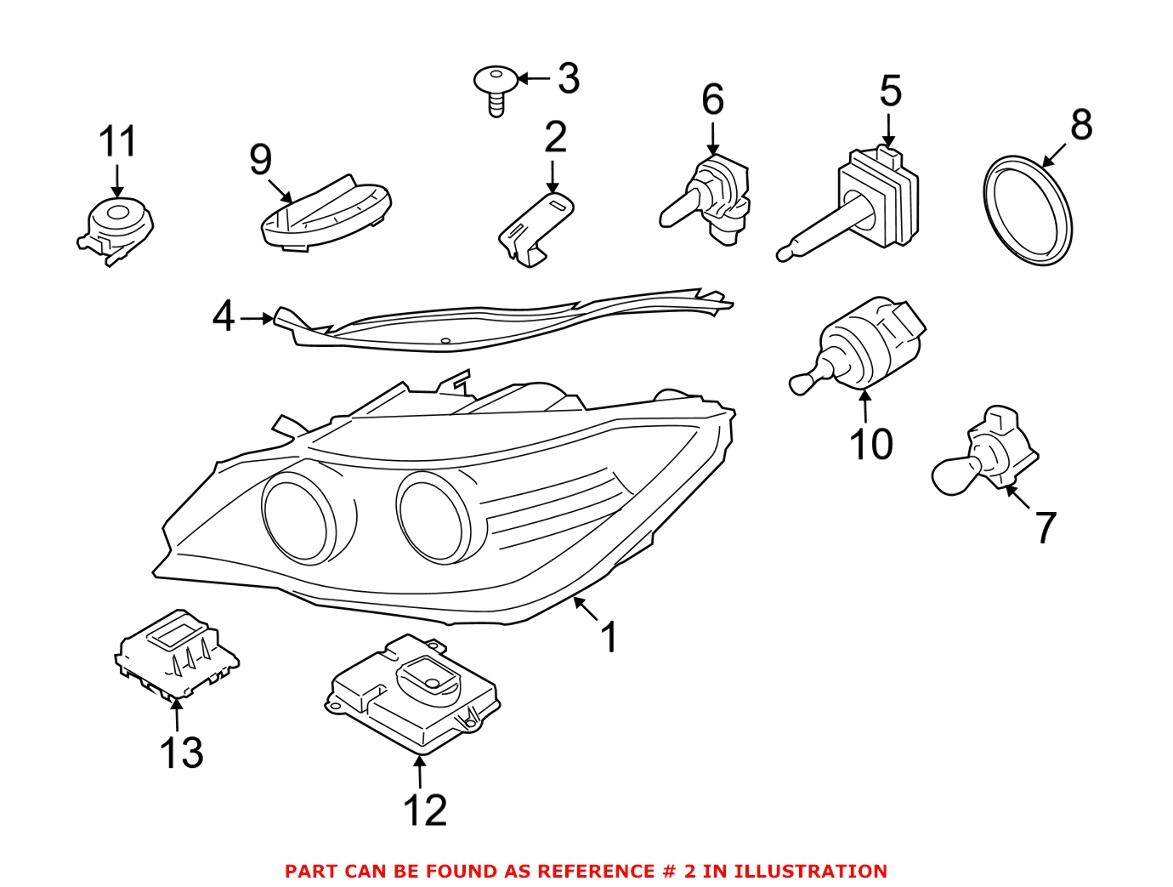 BMW Headlight Bracket - Passenger Side 63126940664